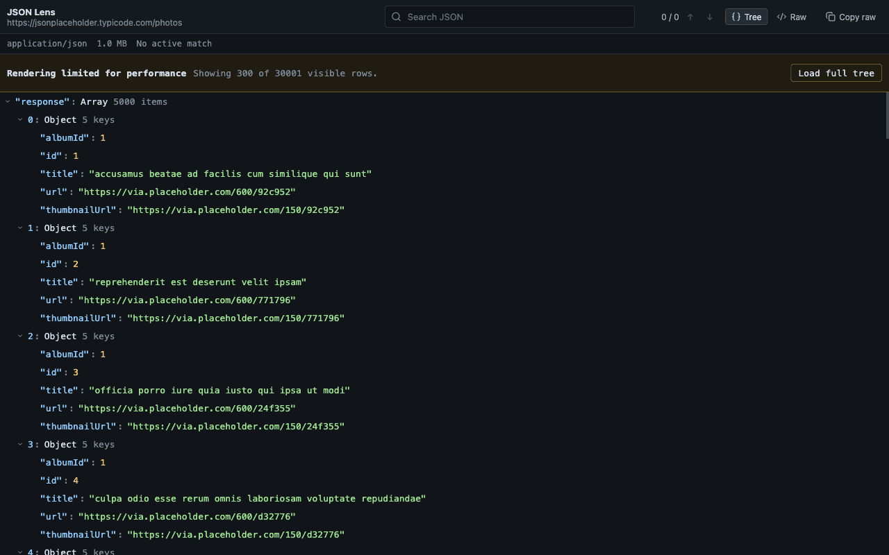 JSON Lens screenshot 1